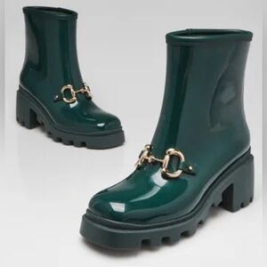 NWT Gucci Green Rain Boots